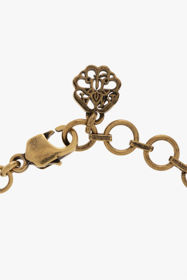 Alexander McQueen Brass bracelet with logo