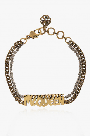 Brass bracelet with logo od Alexander McQueen