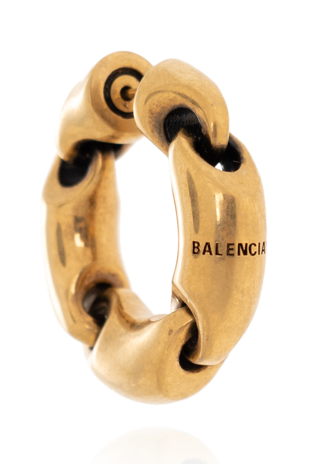 Balenciaga Brass earrings with logo