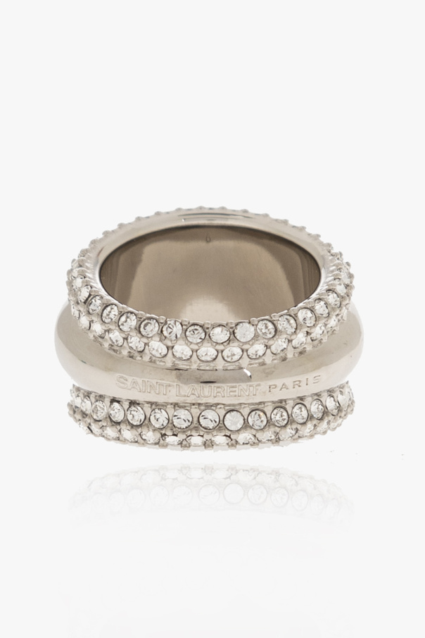 Saint Laurent Crystal-embellished ring