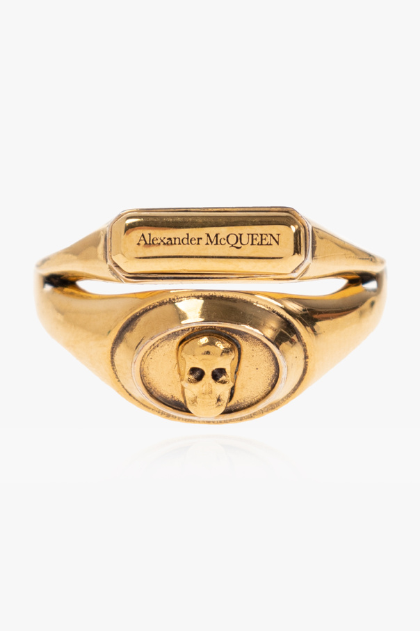 Ring with logo od Alexander McQueen