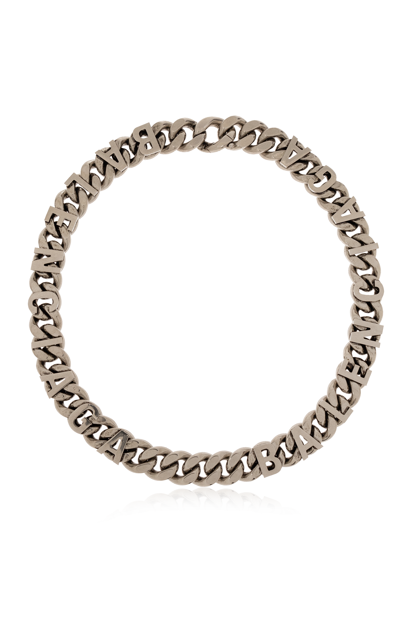 Balenciaga Brass necklace with logo