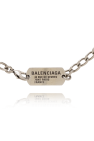 Balenciaga Brass necklace with logo