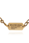 Balenciaga Brass necklace with logo