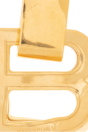 Balenciaga Mosiężne kolczyki w kształcie logo