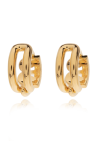 Balenciaga Brass earrings with logo