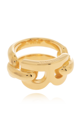 Balenciaga Mosiężny pierścień z logo