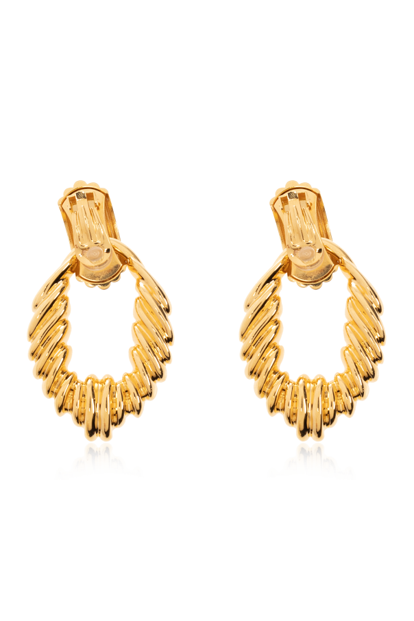 Saint Laurent Brass clip-on earrings
