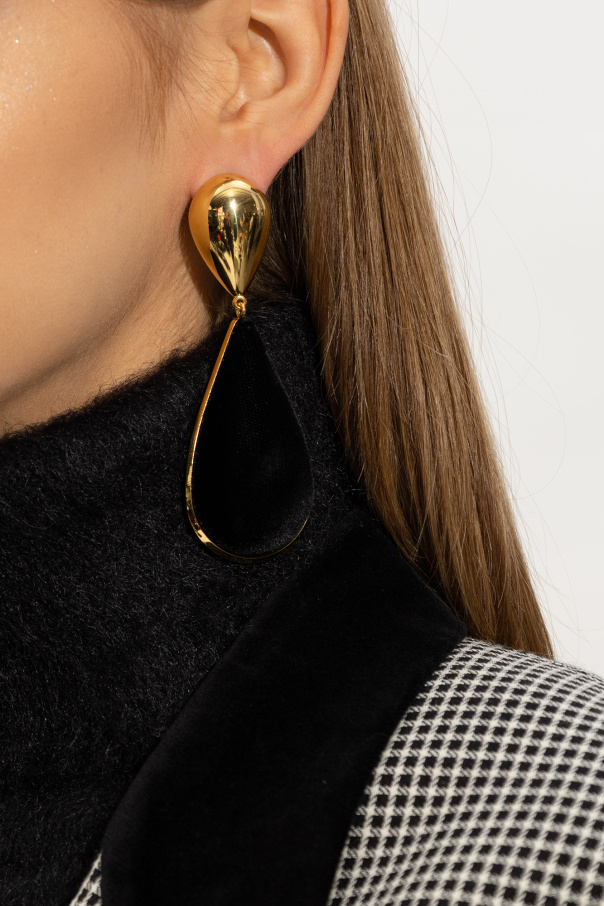 Saint Laurent Velvet-trimmed clip-on earrings