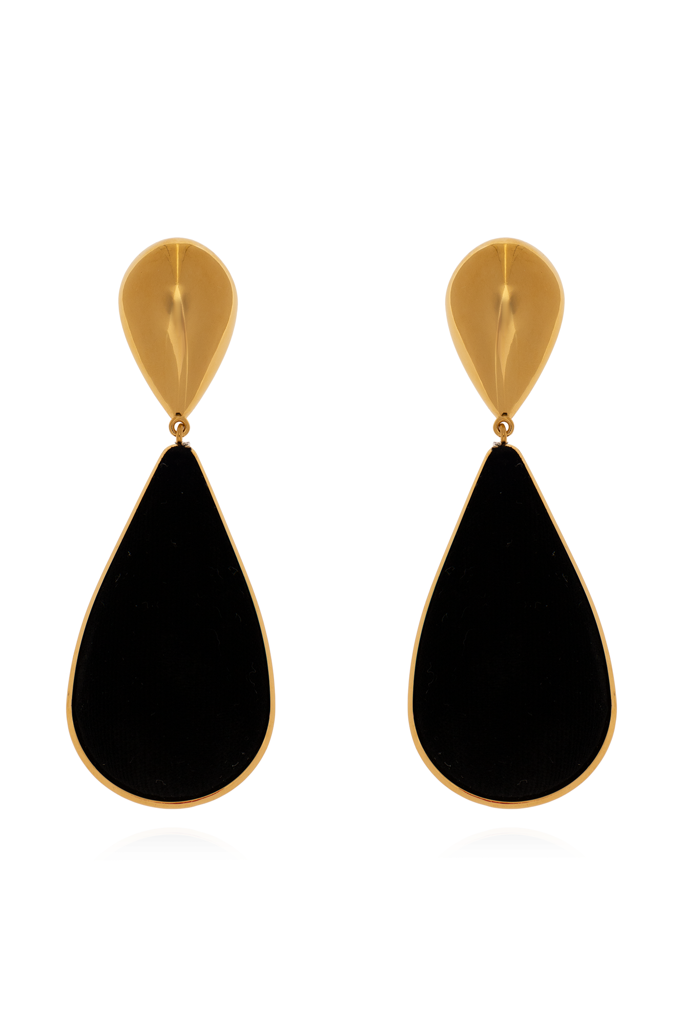 Saint Laurent Velvet-trimmed clip-on earrings