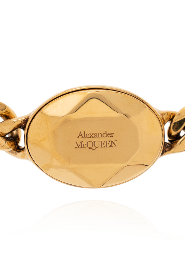 Alexander McQueen Mosiężna bransoleta