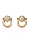 FERRAGAMO GOLD Logo-shaped earrings