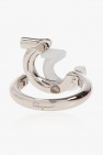 FERRAGAMO SILVER Ring with logo