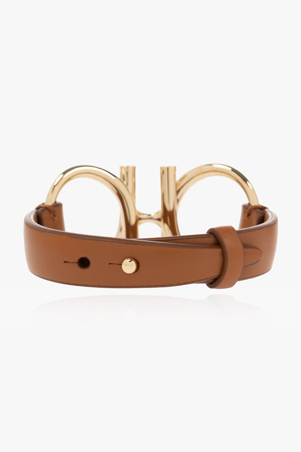 FERRAGAMO two layered belt with gancini motif salvatore ferragamo belt double adjus nero