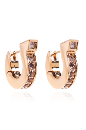 Earrings with shimmering crystals