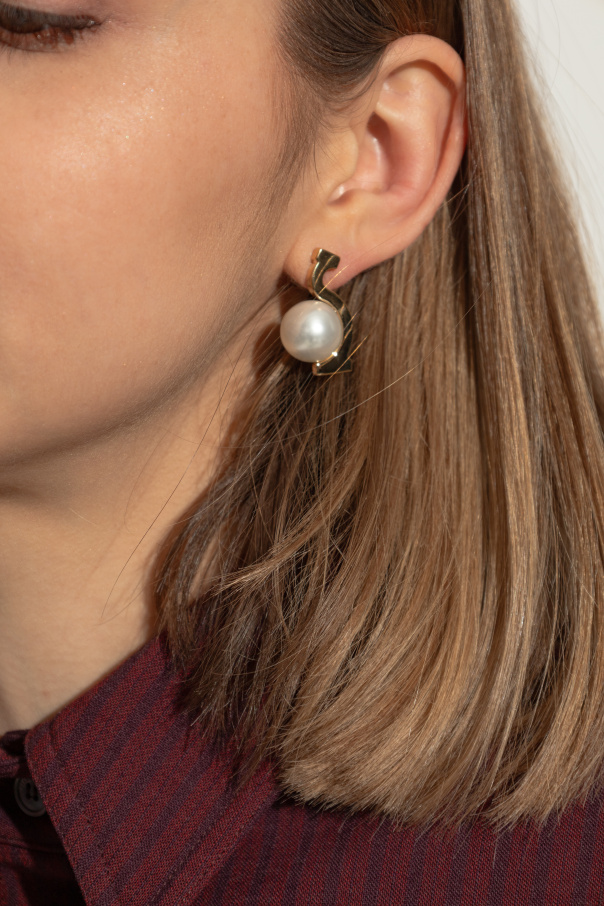 FERRAGAMO Pendientes con perla
