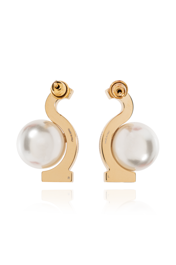 FERRAGAMO Pendientes con perla