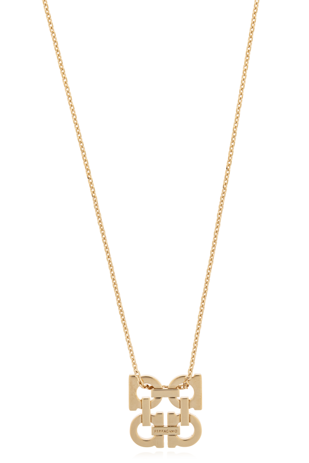 Necklace with a pendant in the shape of a logo od FERRAGAMO