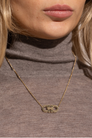Necklace with a pendant in the shape of a logo od FERRAGAMO