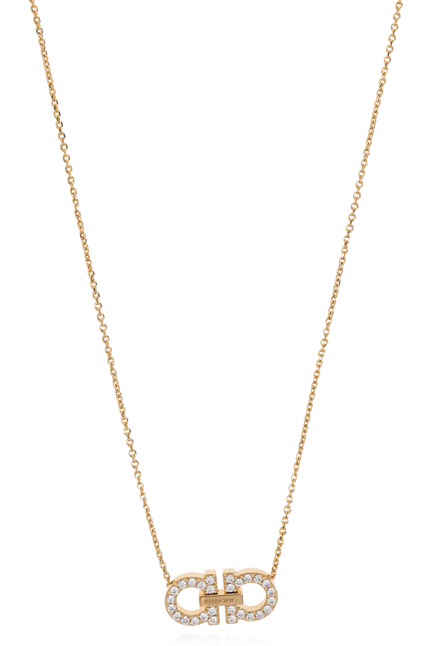 Necklace with a pendant encrusted with shimmering crystals od FERRAGAMO