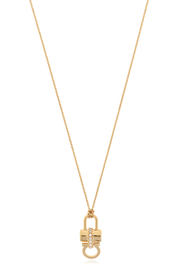 Necklace with a pendant in the shape of a logo od FERRAGAMO