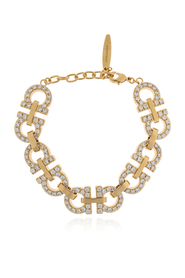 FERRAGAMO Bransoleta z połyskującymi kryształami