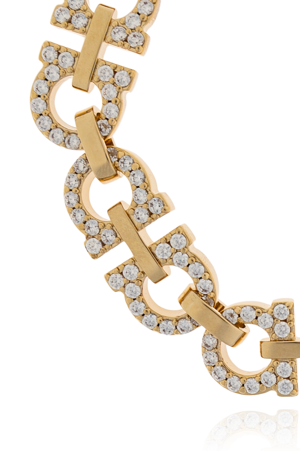 FERRAGAMO Bransoleta z połyskującymi kryształami