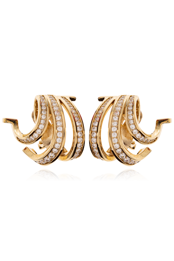 Clip-on earrings with shimmering crystals od FERRAGAMO