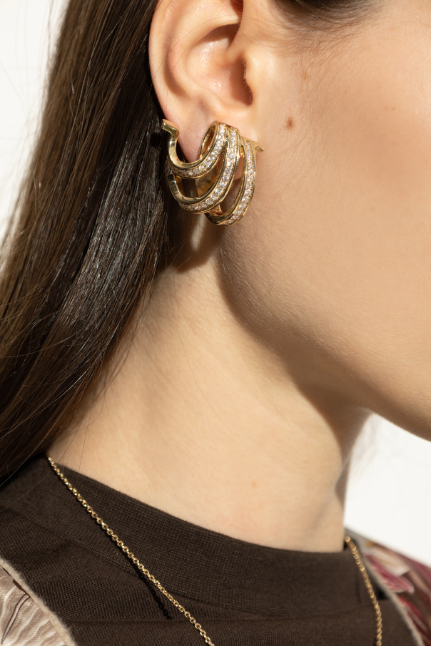 FERRAGAMO Clip-ons con cristales relucientes