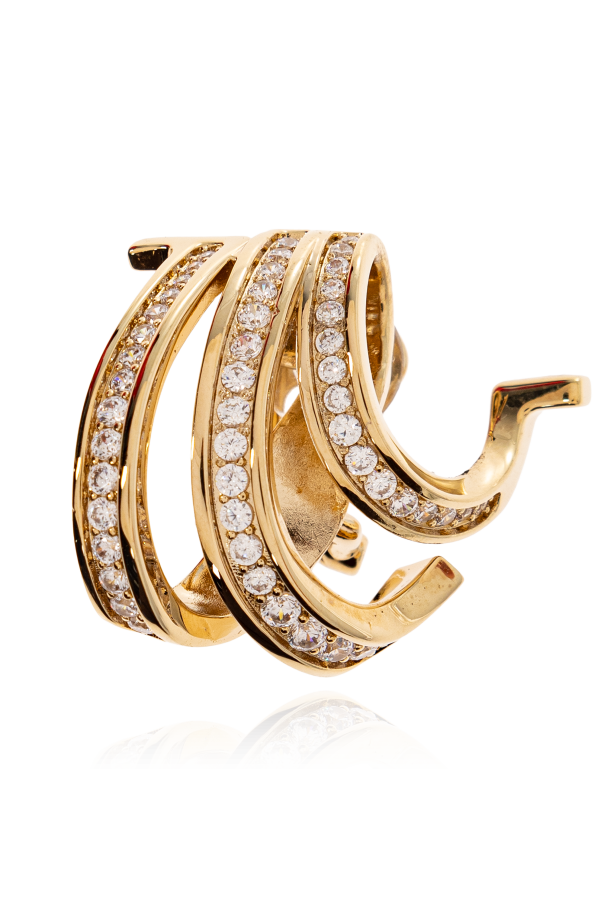 FERRAGAMO Clip-ons con cristales relucientes