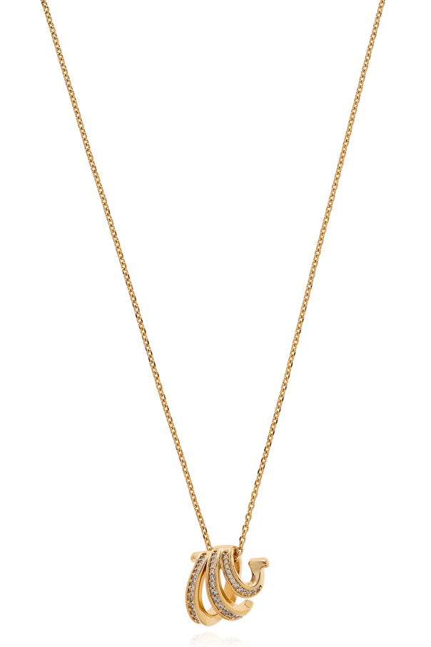 Necklace with a pendant featuring shimmering crystals od FERRAGAMO