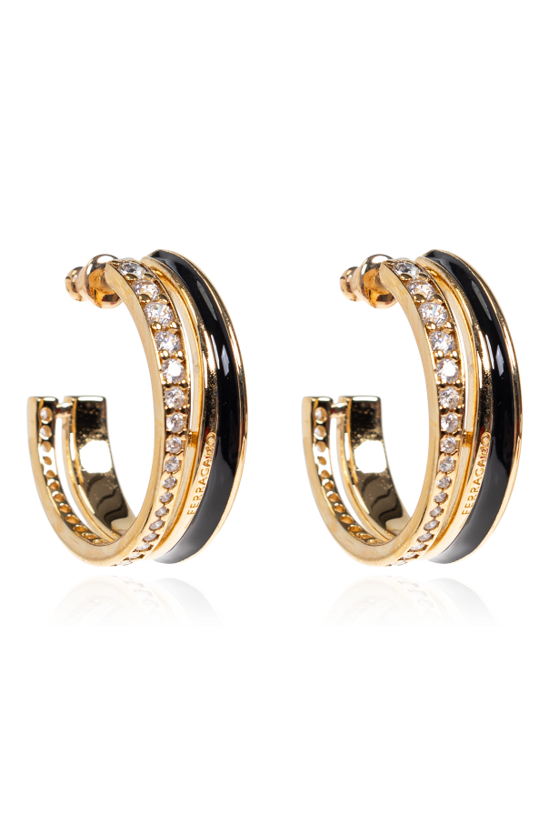 Earrings with shimmering crystals od FERRAGAMO