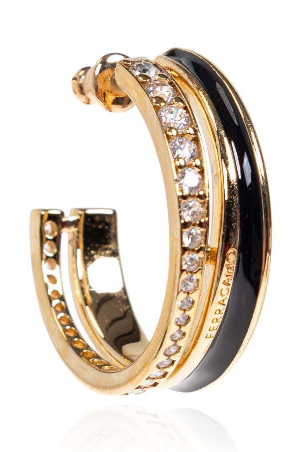 FERRAGAMO Earrings with shimmering crystals