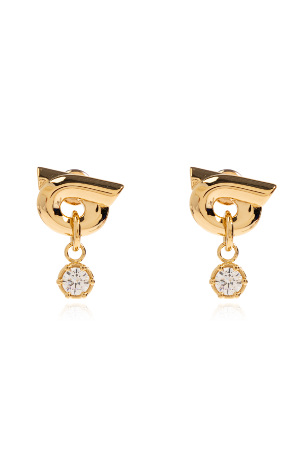 Earrings with a shimmering crystal od FERRAGAMO