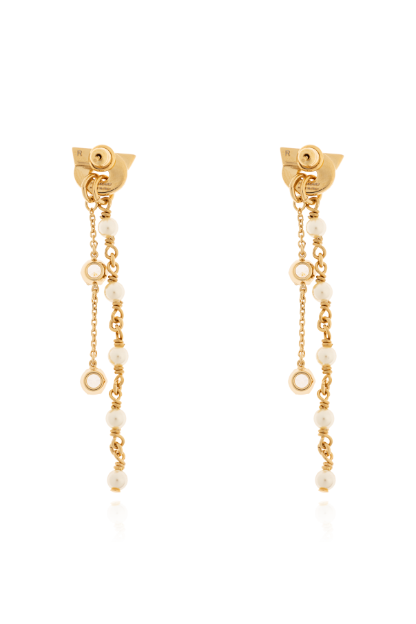FERRAGAMO Pendientes largos con perlas