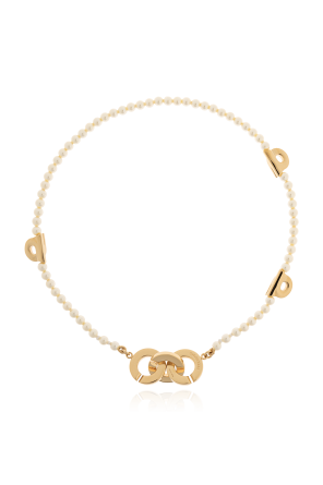 Choker with glass pearls