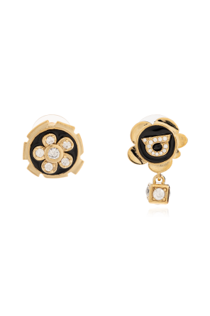 Earrings with shimmering crystals