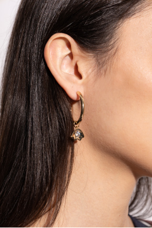 FERRAGAMO Round hoop earrings with pendant