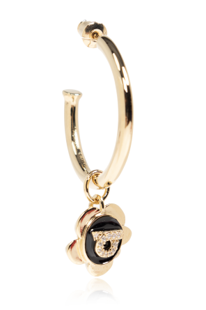 FERRAGAMO Round hoop earrings with pendant