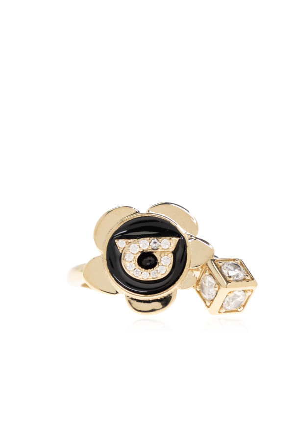 FERRAGAMO Anillo con cristal brillante