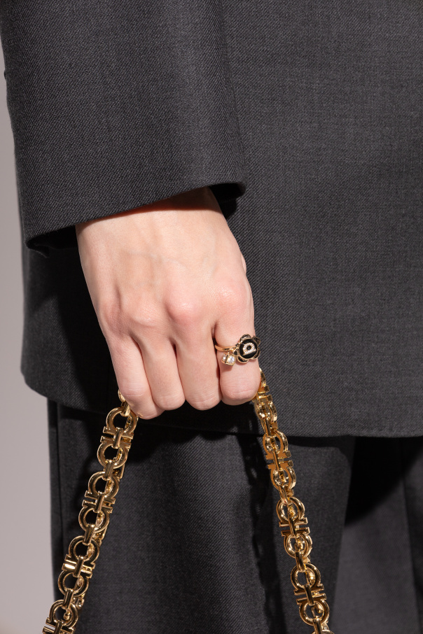FERRAGAMO Anillo con cristal brillante