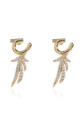 Earrings with shimmering crystals