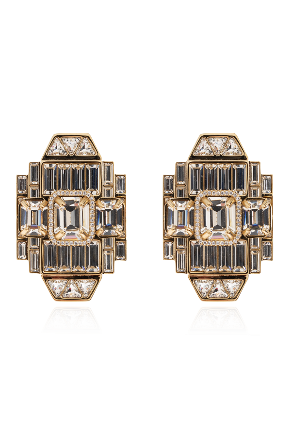 Clip-on earrings with shimmering crystals od FERRAGAMO