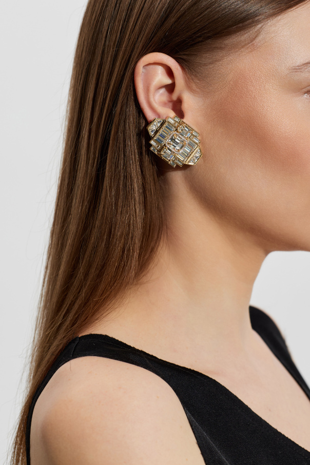 FERRAGAMO Clip-on earrings with shimmering crystals