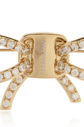 FERRAGAMO Brošňa s trblietavými kryštálmi