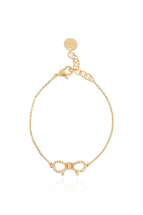 Bracelet with a charm featuring shimmering crystals od FERRAGAMO