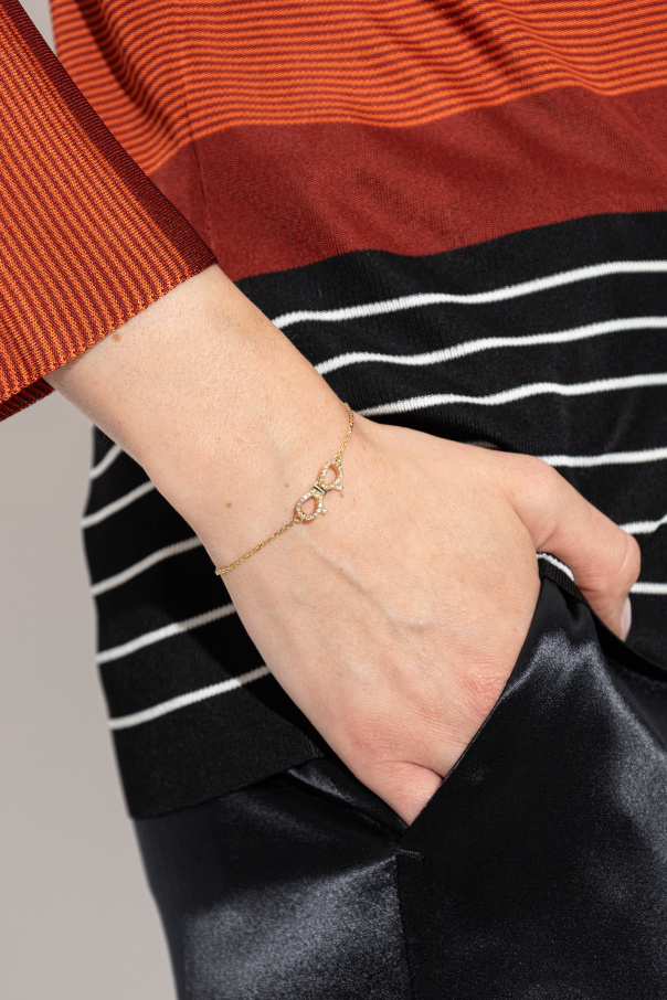 FERRAGAMO Bracelet with a charm featuring shimmering crystals