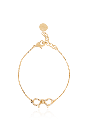 Bracelet with a charm featuring shimmering crystals