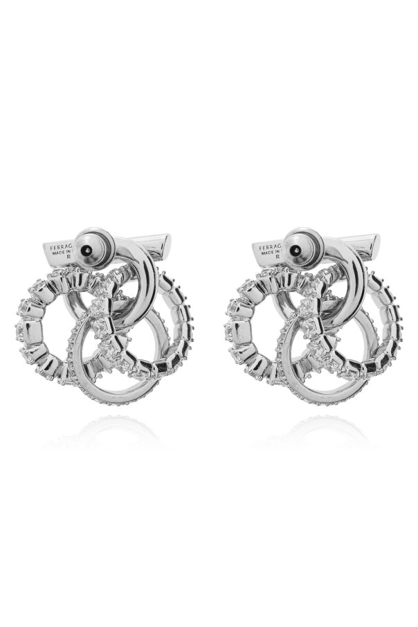 FERRAGAMO Earrings with shimmering crystals