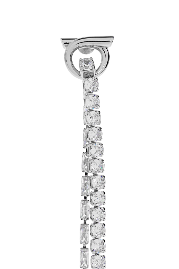 FERRAGAMO Long earrings with shimmering crystals